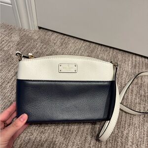 Kate Spade White and Navy Crossbody Bag